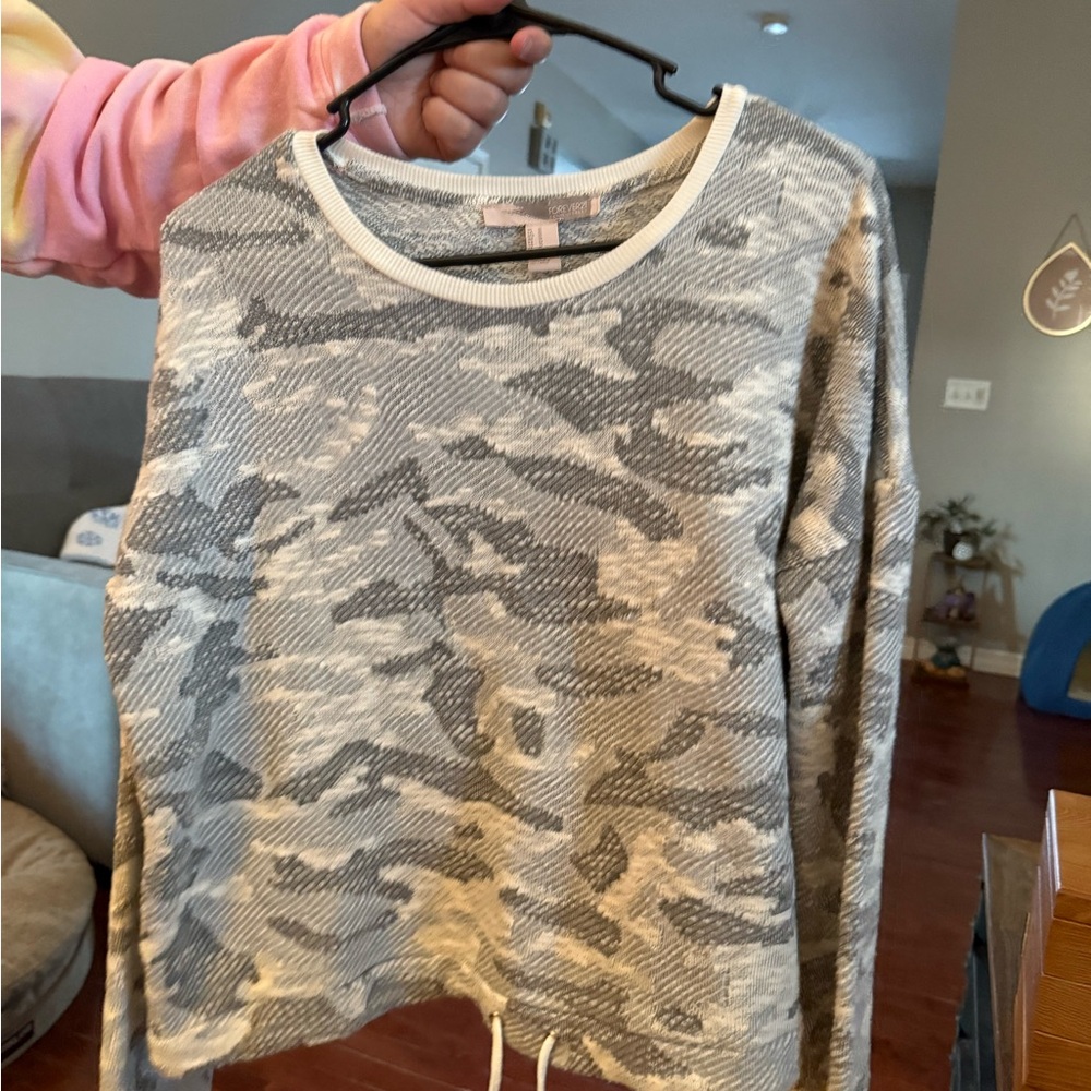 Gray Camo Sweater